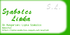 szabolcs lipka business card